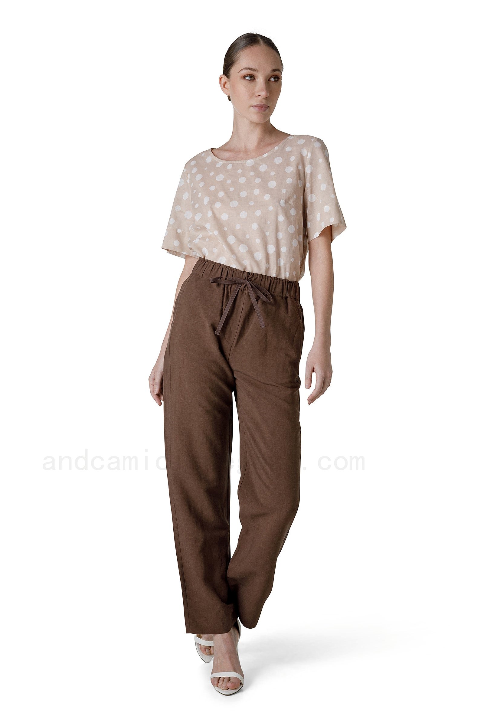 (image for) Camicie Seta Outlet PANTALONE IN MISTOLINO F08168866-0462